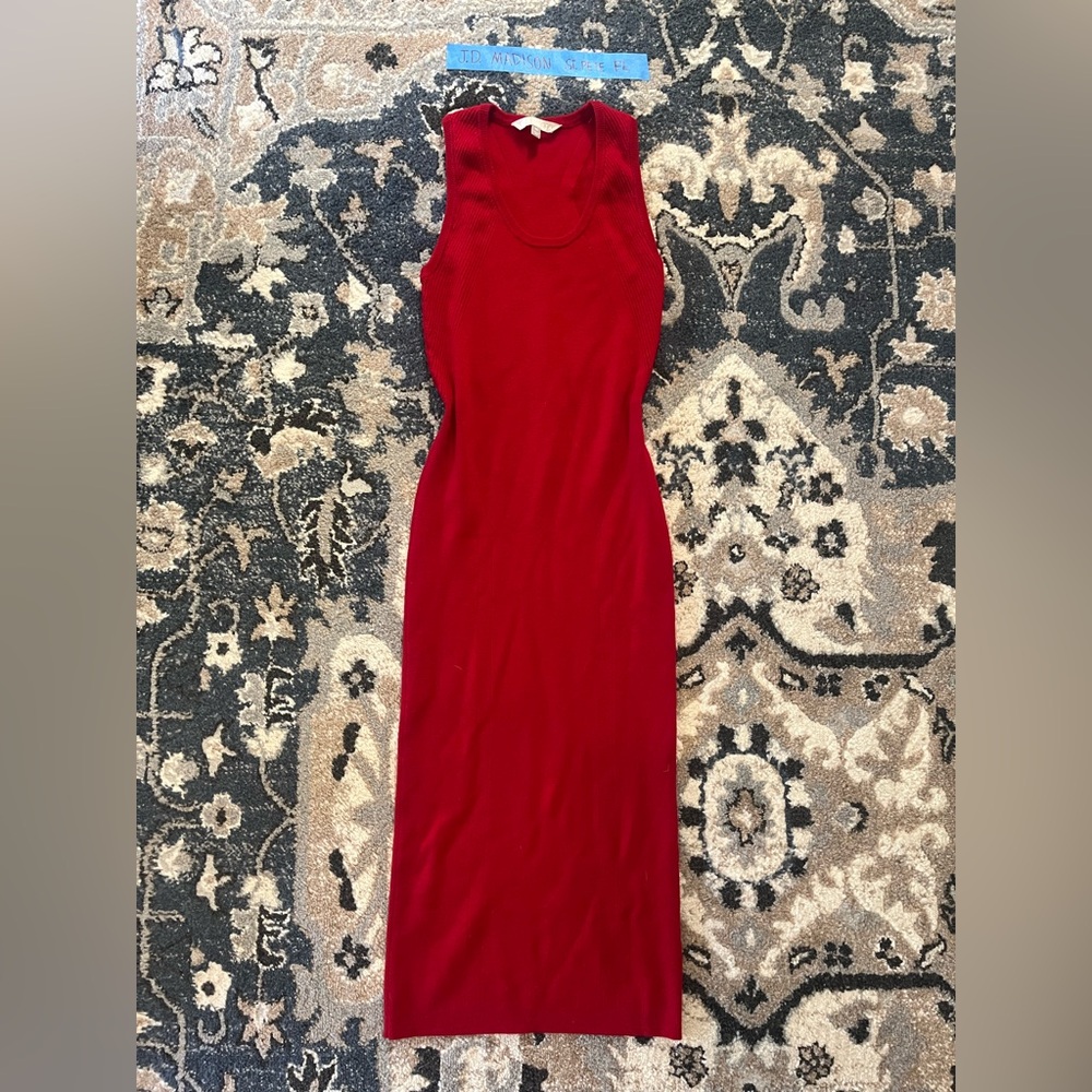 Athleta Red River Rib Merino Wool Sweater Dress